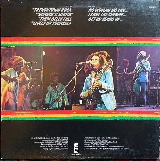 Bob Marley & The Wailers - Live! (Vinyl, LP, Album, Stereo) Very Good (VG) / Very Good (VG)