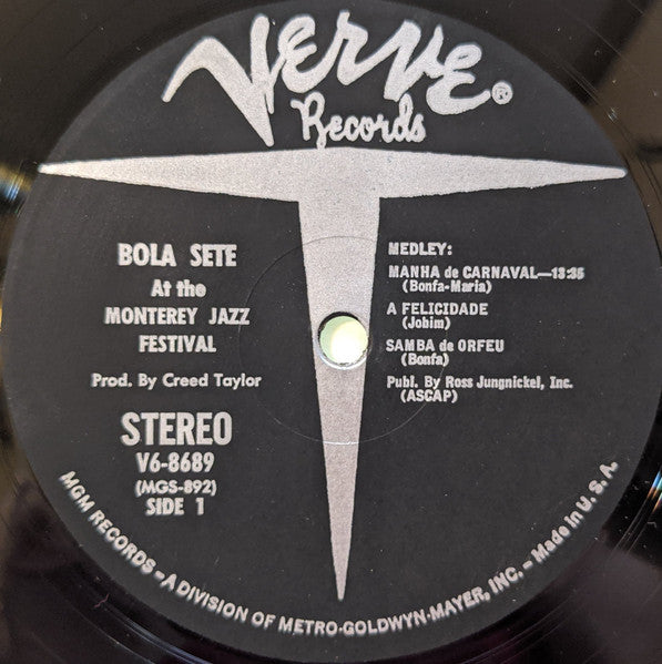 Bola Sete - Bola Sete At The Monterey Jazz Festival (Vinyl, LP, Album, Stereo) Good Plus (G+) / Good Plus (G+)