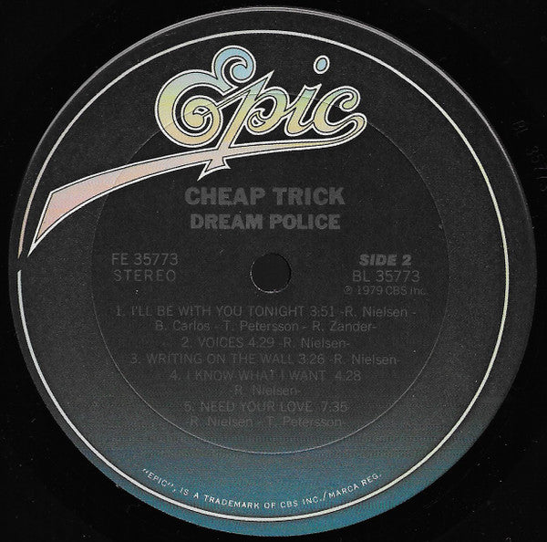 Cheap Trick - Dream Police (Vinyl, LP, Album, Stereo) Very Good (VG) / Very Good Plus (VG+)