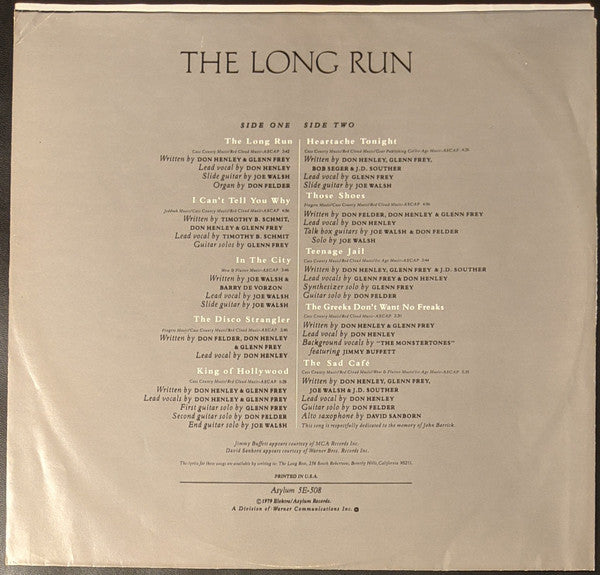 Eagles - The Long Run (Vinyl, LP, Album, Repress, Stereo)