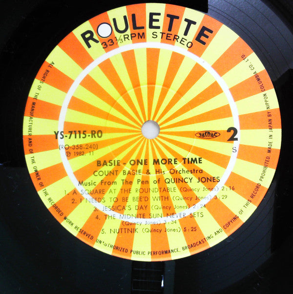 Count Basie Orchestra - Basie One More Time (Music From The Pen Of Quincy Jones)  (Vinyl, LP, Album, Reissue) Very Good (VG) / Very Good (VG)