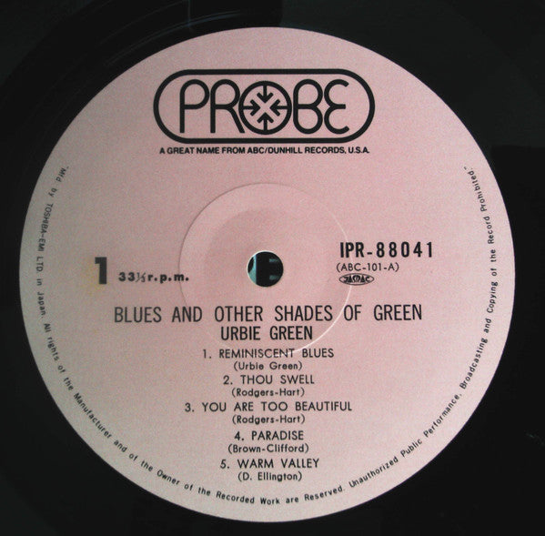 Urbie Green - Blues And Other Shades Of Green (Vinyl, LP, Album) Very Good Plus (VG+) / Very Good Plus (VG+)