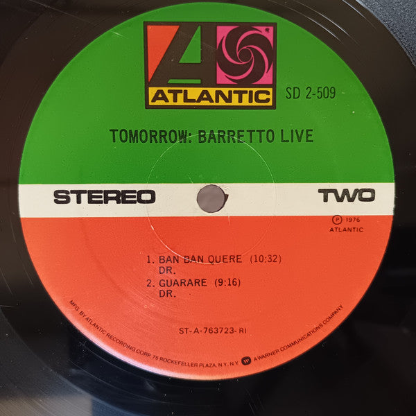 Ray Barretto - Tomorrow: Barretto Live (2xVinyl, LP, Album) Good Plus (G+) / Good Plus (G+)