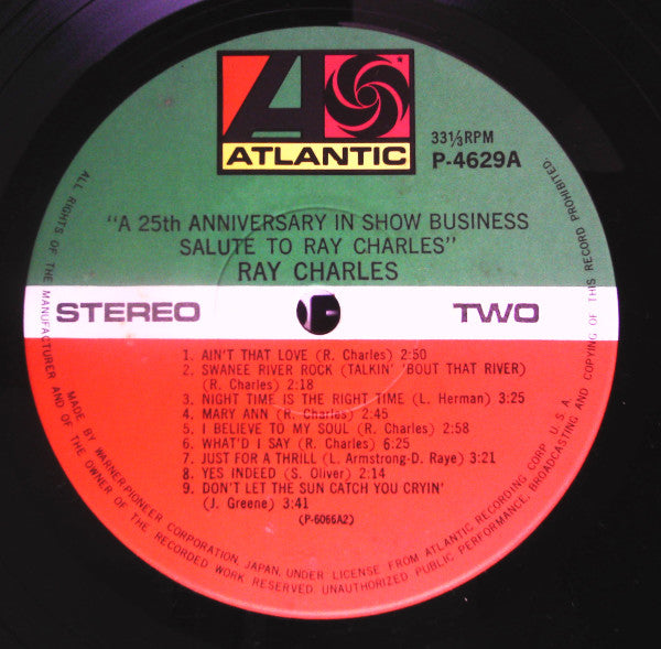 Ray Charles - A 25th Anniversary In Show Business Salute To Ray Charles (2xVinyl, LP, Compilation) Very Good Plus (VG+) / Very Good Plus (VG+)