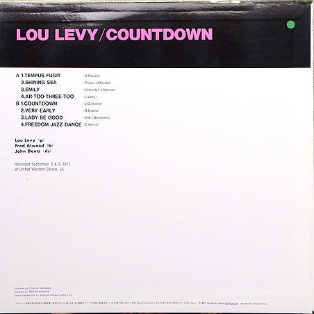 Lou Levy - Countdown (Vinyl, LP, Album, Reissue) Near Mint (NM or M-) / Good Plus (G+)