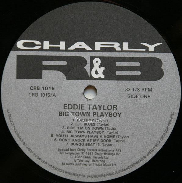 Eddie Taylor (2) - Big Town Playboy (Vinyl, LP, Compilation) Very Good (VG) / Very Good (VG)