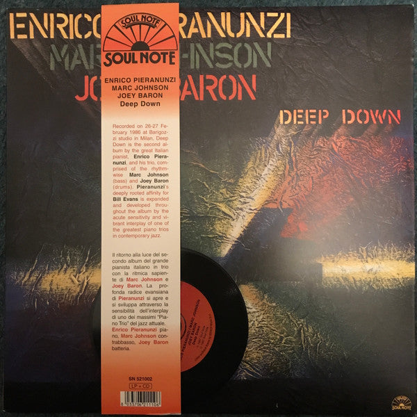 Enrico Pieranunzi - Deep Down (Vinyl, CD, LP, Reissue, Stereo, Album, Reissue, Stereo) Very Good Plus (VG+) / Very Good Plus (VG+)