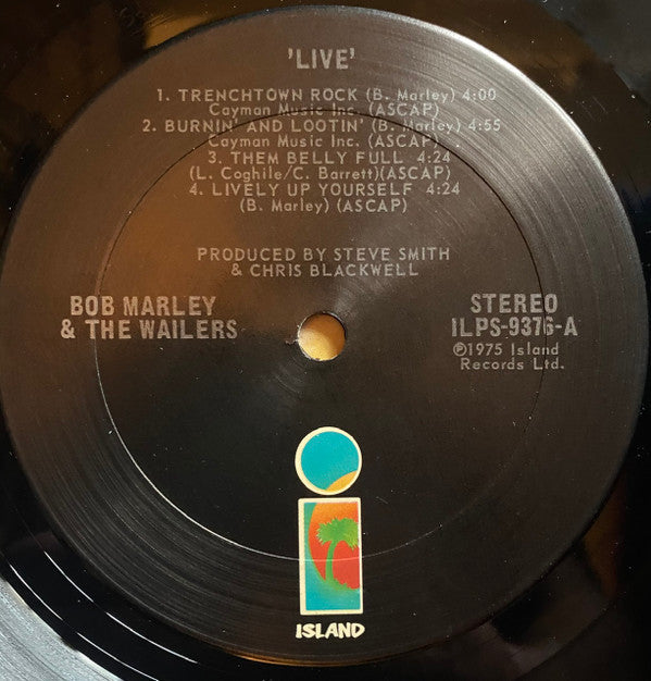 Bob Marley & The Wailers - Live! (Vinyl, LP, Album, Stereo) Very Good (VG) / Very Good (VG)