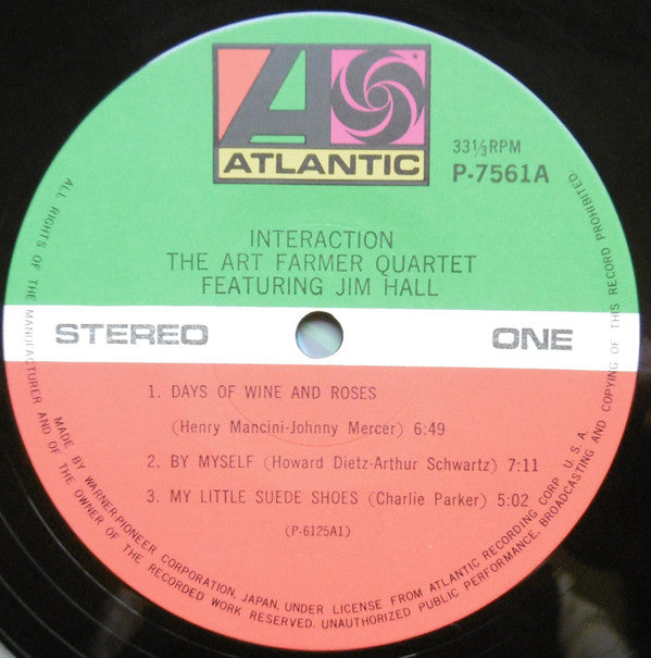 Art Farmer Quartet - Interaction (Vinyl, LP, Album, Reissue, Stereo) Very Good Plus (VG+) / Very Good Plus (VG+)