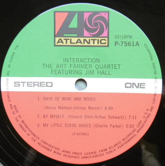 Art Farmer Quartet - Interaction (Vinyl, LP, Album, Reissue, Stereo) Very Good Plus (VG+) / Very Good Plus (VG+)