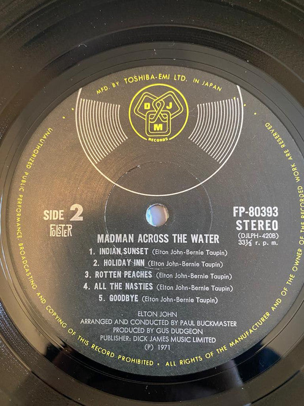Elton John - Madman Across The Water (Vinyl, LP, Album, Reissue, Stereo) Very Good Plus (VG+) / Very Good Plus (VG+)