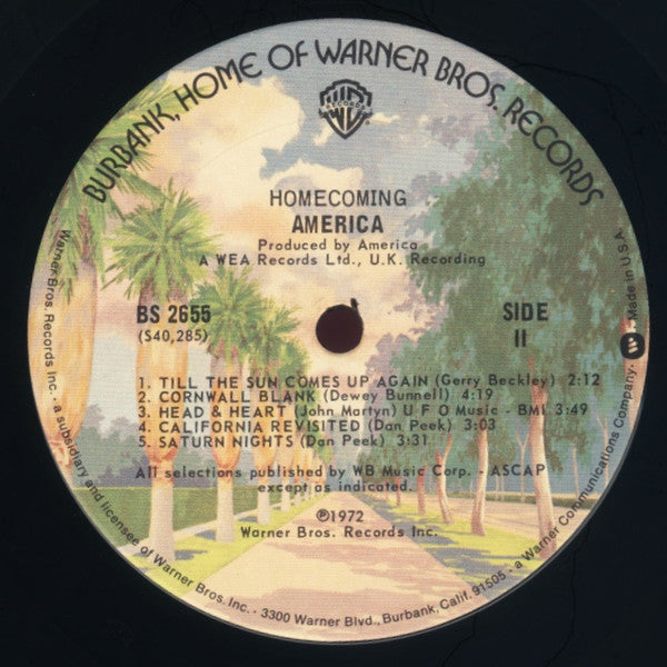 America (2) - Homecoming (Vinyl, LP, Album, Reissue) Very Good (VG) / Very Good Plus (VG+)
