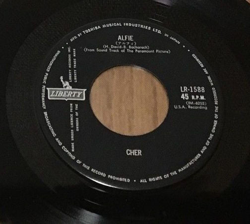 Cher - Alfie (Vinyl, 7", Single, 45 RPM) Very Good (VG) / Very Good Plus (VG+)