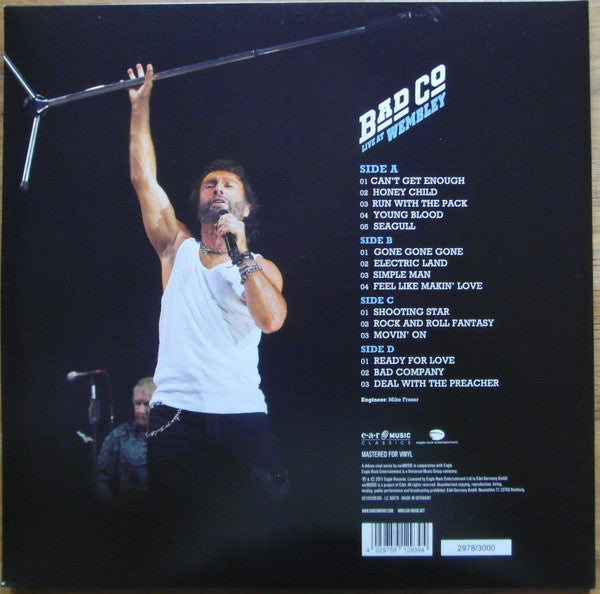 Bad Company (3) - Live At Wembley (2xLP, Album, Album, Limited Edition, Numbered, Reissue) - Very Good Plus (VG+) / Very Good Plus (VG+)