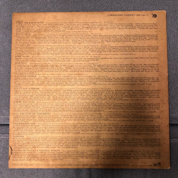 Carole King - Tapestry (Vinyl, LP, Album)