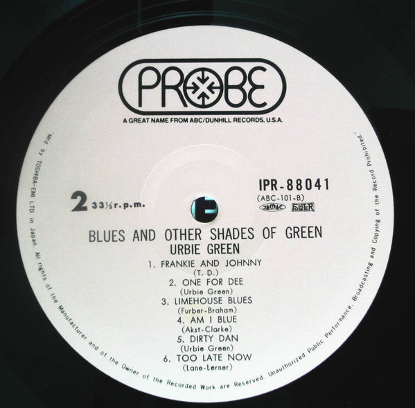 Urbie Green - Blues And Other Shades Of Green (Vinyl, LP, Album) Very Good Plus (VG+) / Very Good Plus (VG+)