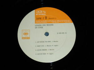 Loggins And Messina - On Stage (2xVinyl, LP, Album) Very Good Plus (VG+) / Very Good (VG)