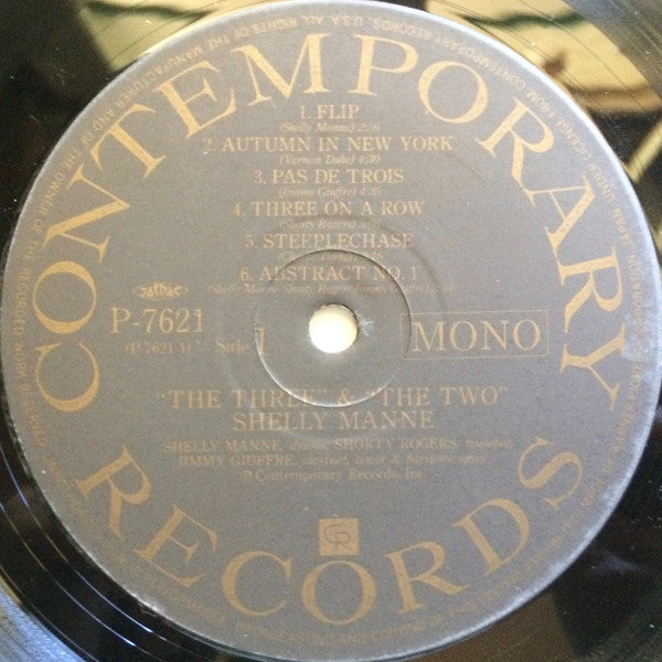 Shelly Manne - "The Three" & "The Two" (Vinyl, LP, Compilation, Reissue, Mono) Very Good Plus (VG+) / Very Good (VG)