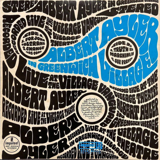 Albert Ayler - In Greenwich Village (Vinyl, LP, Album, Promo, Reissue, Stereo) Very Good (VG) / Very Good (VG)