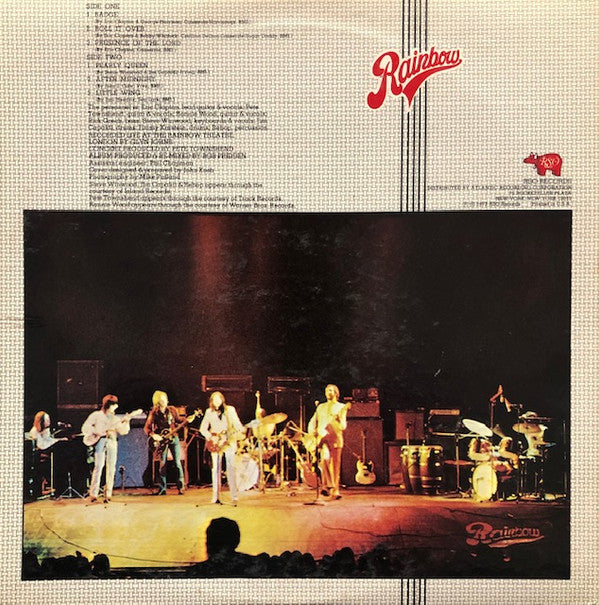 Eric Clapton - Eric Clapton's Rainbow Concert (Vinyl, LP, Album, Stereo) Very Good (VG) / Very Good Plus (VG+)