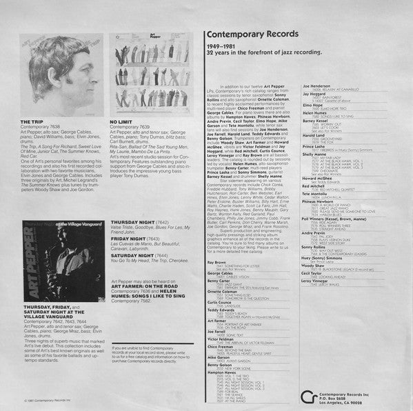 Art Pepper - Art Pepper + Eleven (Modern Jazz Classics) (Vinyl, LP, Stereo) Very Good (VG) / Very Good (VG)