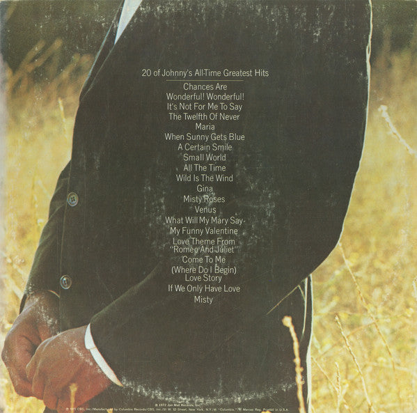 Johnny Mathis - Johnny Mathis' All-Time Greatest Hits (2xVinyl, LP, Compilation, Reissue) Very Good Plus (VG+) / Very Good (VG)