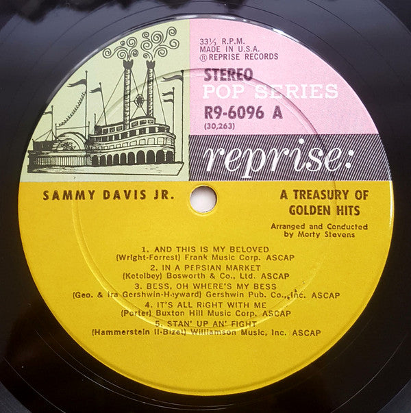 Sammy Davis Jr. - A Treasury of Golden Hits (Vinyl, LP, Album, Stereo) Very Good Plus (VG+) / Good Plus (G+)