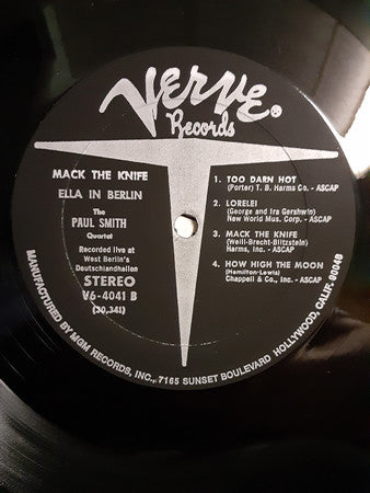 Ella Fitzgerald - Mack The Knife - Ella In Berlin (Vinyl, LP, Album, Reissue, Stereo) Very Good (VG) / Very Good (VG)