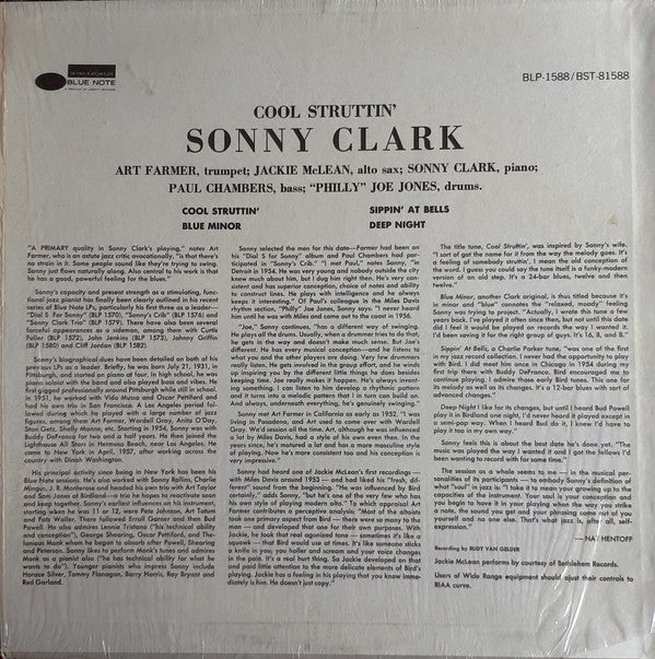 Sonny Clark - Cool Struttin' (Vinyl, LP, Album, Reissue, Stereo) Good Plus (G+) / Very Good Plus (VG+)