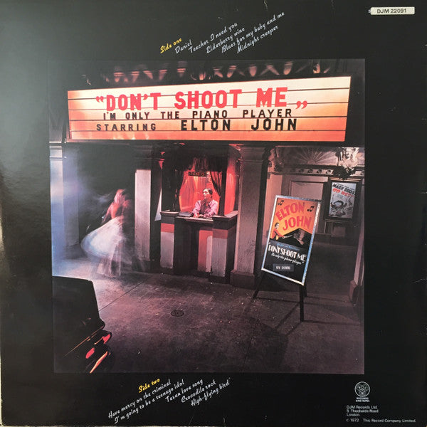 Elton John - Don't Shoot Me I'm Only The Piano Player (Vinyl, LP, Album, Reissue) Very Good Plus (VG+) / Very Good Plus (VG+)