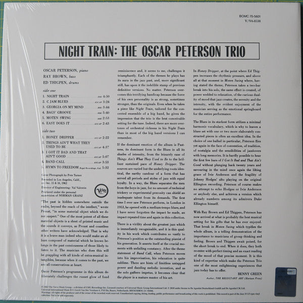 The Oscar Peterson Trio - Night Train (Vinyl, LP, Album, Reissue, Stereo) Very Good Plus (VG+) / Very Good Plus (VG+)