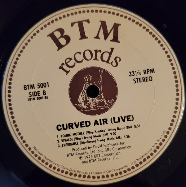 Curved Air - Curved Air Live (Vinyl, LP, Album, Stereo) Very Good (VG) / Very Good (VG)