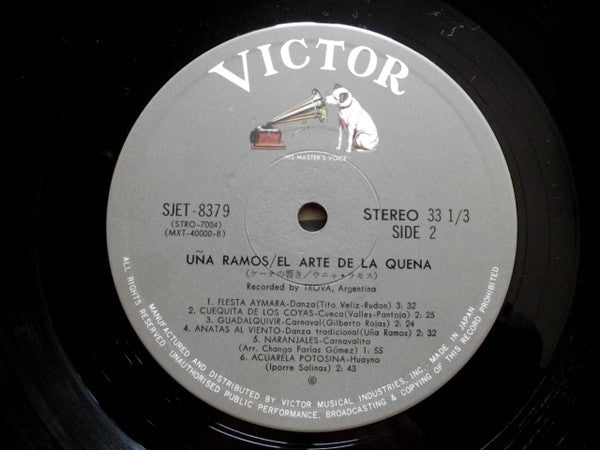Uña Ramos - El Arte De La Quena (Vinyl, LP) Very Good Plus (VG+) / Very Good Plus (VG+)
