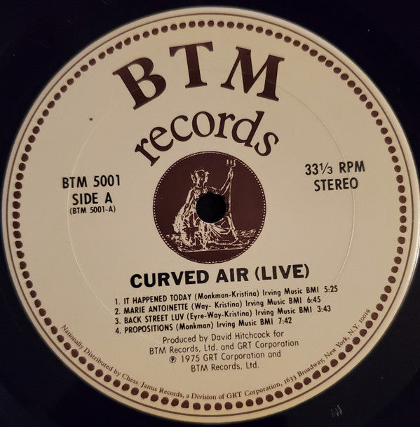Curved Air - Curved Air Live (Vinyl, LP, Album, Stereo) Very Good (VG) / Very Good (VG)