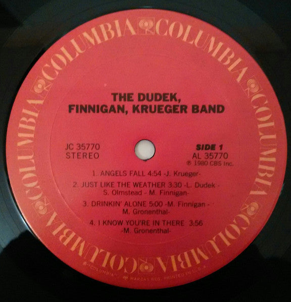 The Dudek Finnigan Krueger Band - DFK (Vinyl, LP, Album, Stereo) Very Good Plus (VG+) / Very Good Plus (VG+)
