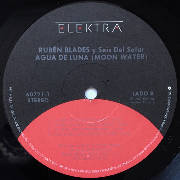 Ruben Blades - Agua De Luna (Vinyl, LP, Album) Good Plus (G+) / Good Plus (G+)