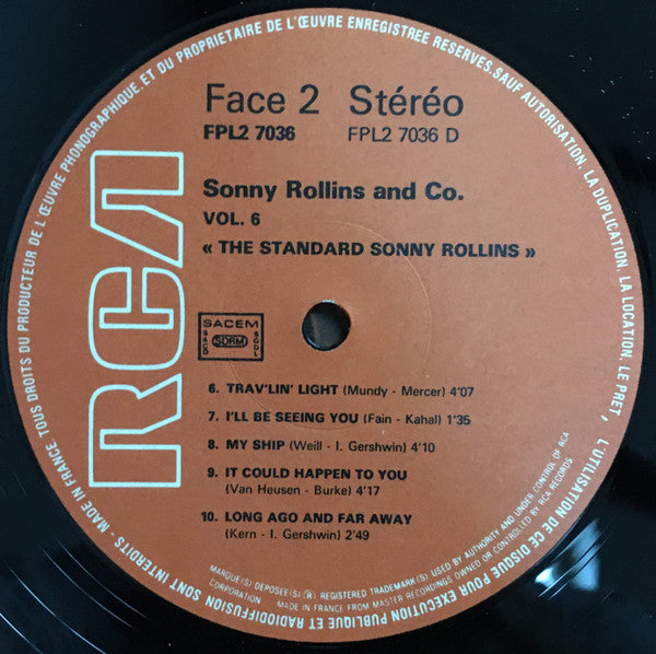 Sonny Rollins - Vol 5: "Now's The Time!" / Vol 6: "The Standard Sonny Rollins" (2xVinyl, LP, Compilation, Reissue) Very Good Plus (VG+) / Very Good (VG)