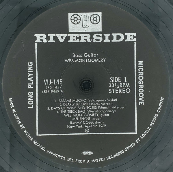 Wes Montgomery - Boss Guitar (Vinyl, LP, Album, Reissue, Stereo) Very Good Plus (VG+) / Very Good Plus (VG+)