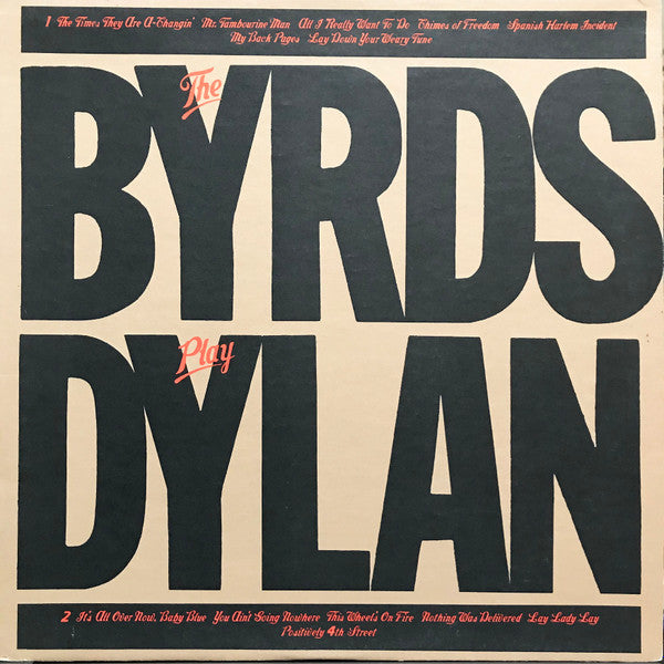 The Byrds - The Byrds Play Dylan (Vinyl, LP, Compilation) Very Good (VG) / Very Good Plus (VG+)