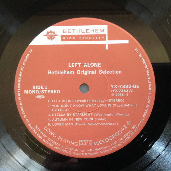 Various - Left Alone / Bethlehem Original Selection (Vinyl, LP, Ste...
