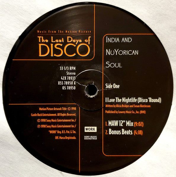 India - I Love The Nightlife (Disco Round) - 12" Remixes (Vinyl, 12...