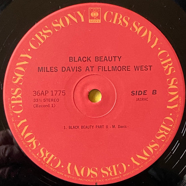 Miles Davis - Black Beauty / Miles Davis At Fillmore West (2xVinyl, LP, Album, Reissue) Near Mint (NM or M-) / Very Good Plus (VG+)