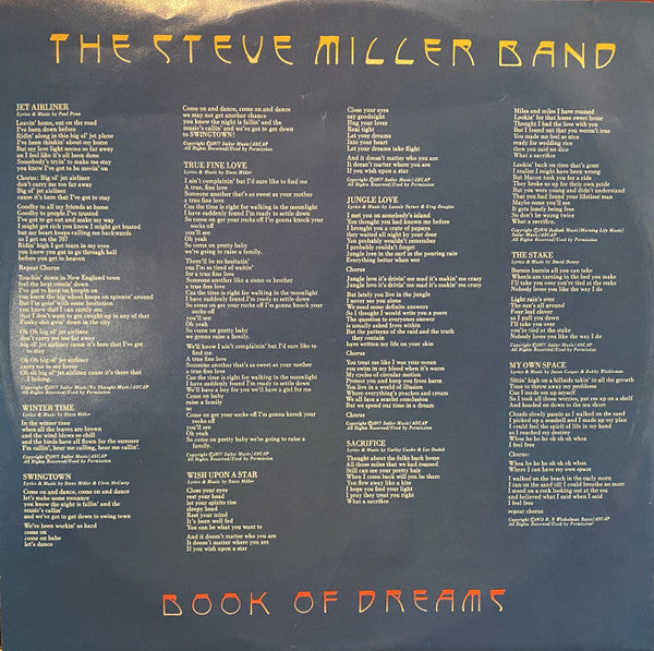 Steve Miller Band - Book Of Dreams (Vinyl, LP, Album, Stereo) Very Good (VG) / Near Mint (NM or M-)
