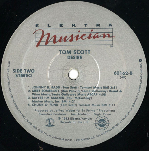 Tom Scott - Desire (Vinyl, LP, Album) Very Good (VG) / Very Good (VG)