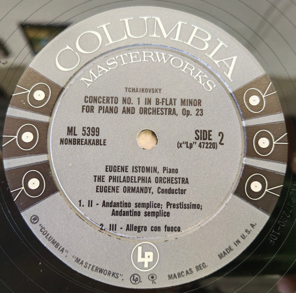 Eugene Istomin - Tchaikovsky Piano Concerto No. 1 In B-Flat Minor, Op. 23 (Vinyl, LP, Mono) Good Plus (G+) / Very Good (VG)