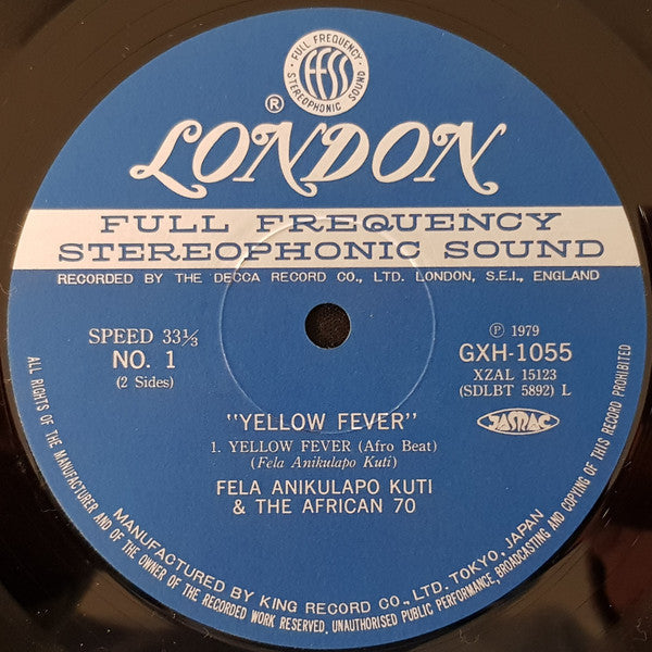Fela Kuti - Yellow Fever (Vinyl, LP, Album, Reissue) Near Mint (NM or M-) / Very Good Plus (VG+)