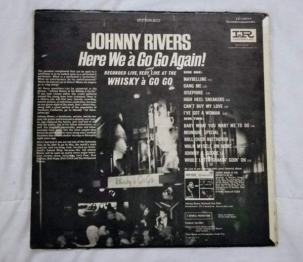 Johnny Rivers - Here We à Go Go Again! (Vinyl, LP, Album, Stereo) Very Good (VG) / Fair (F)