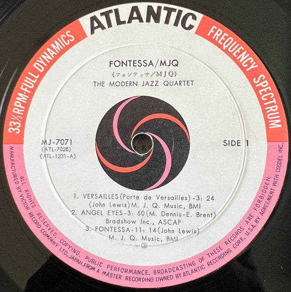 The Modern Jazz Quartet - Fontessa (Vinyl, LP, Album, Mono) Very Good Plus (VG+) / Very Good (VG)