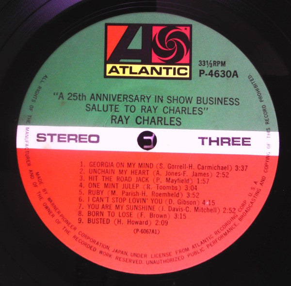 Ray Charles - A 25th Anniversary In Show Business Salute To Ray Charles (2xVinyl, LP, Compilation) Very Good Plus (VG+) / Very Good Plus (VG+)