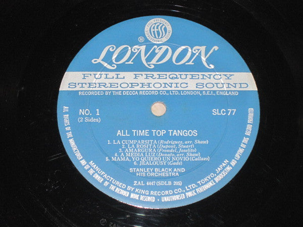 Stanley Black & His Orchestra - The All Time Top Tangos (Vinyl, LP, Album, Stereo) Very Good (VG) / Very Good (VG)